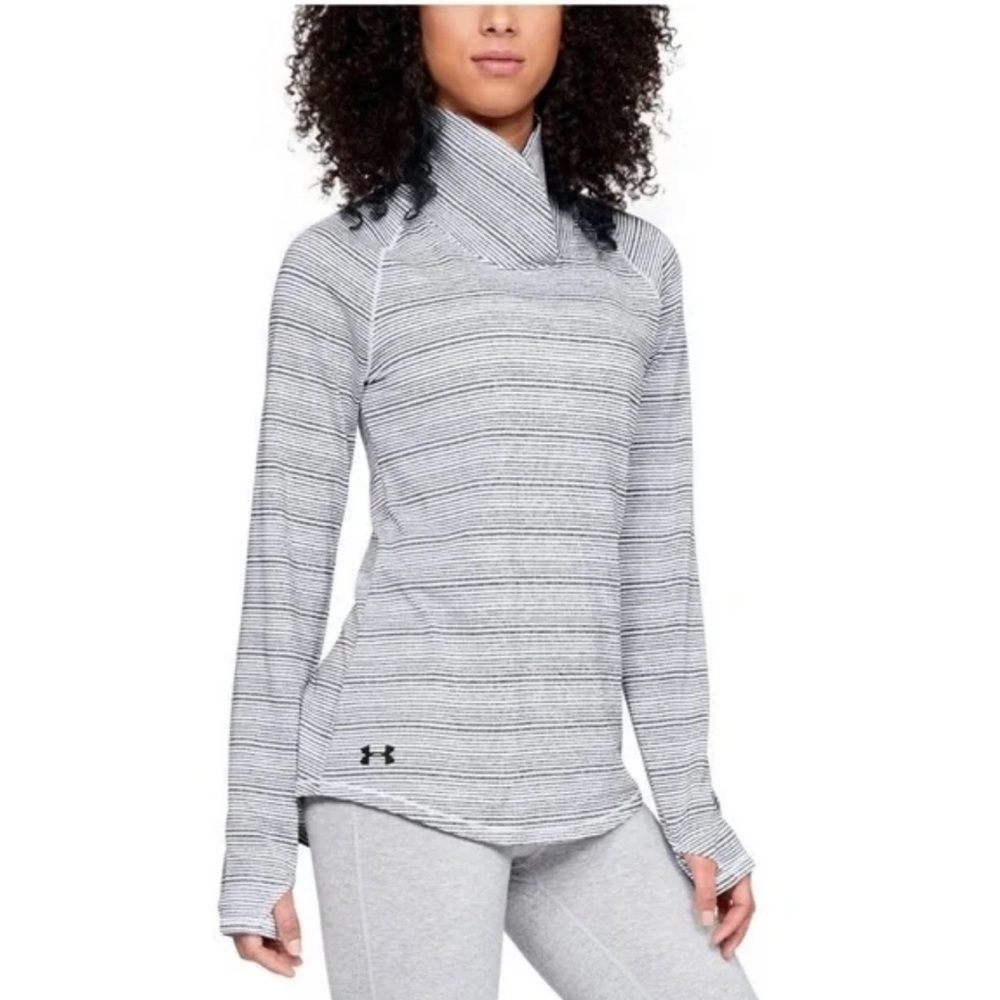 Under Armour Zinger Women's Pullover Wrap‎ Neck Long Sleeve Shirt Size Small